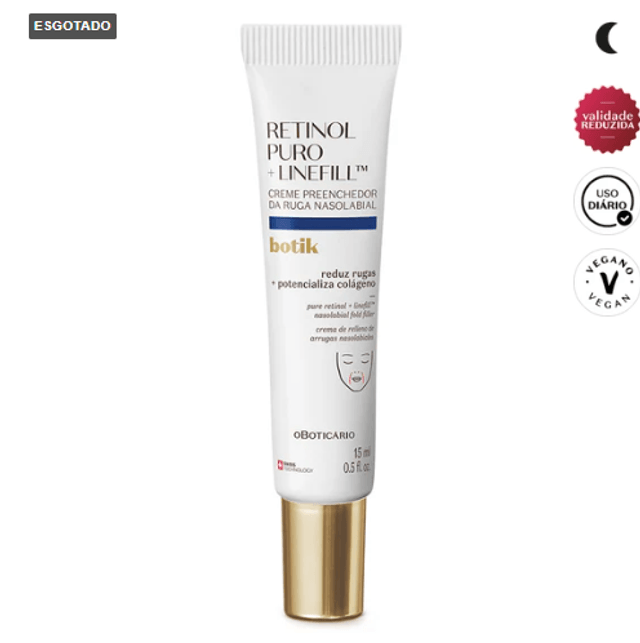 Retinol Puro +Linefill Creme Preenchedor da Ruga Nasolabial 15ml-0.5 fl.oz