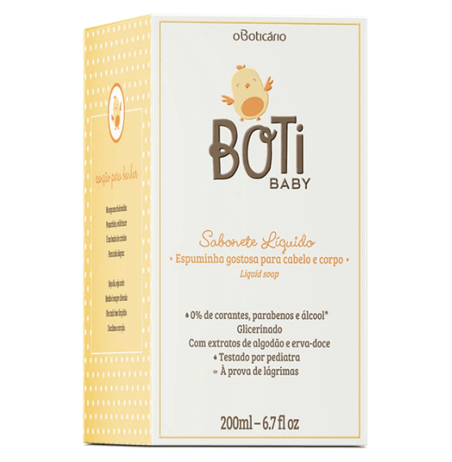 Boti Baby Sabonete Líquido de Glicerina 200ml- 6.7.fl.oz.
