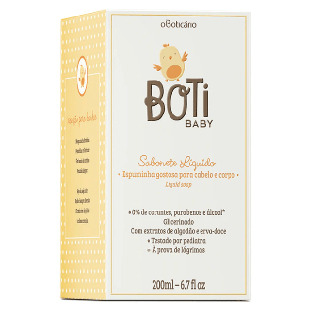 Boti Baby Sabonete Líquido de Glicerina 200ml- 6.7.fl.oz.