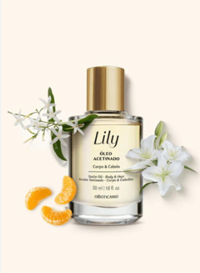 Lily Óleo Acetinado Multifuncional Corpo e Cabelo 50ml 1.6fl.oz