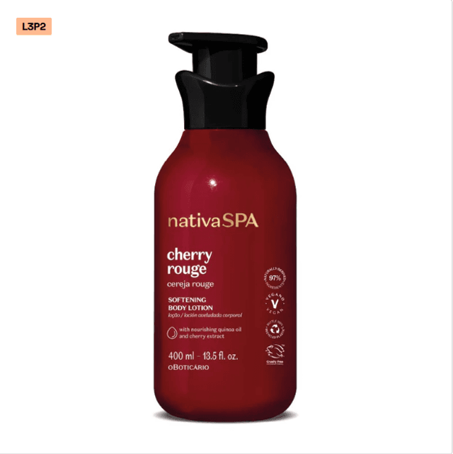 Nativa Spa Loção Corporal Aveludada Cereja Rouge 400ml